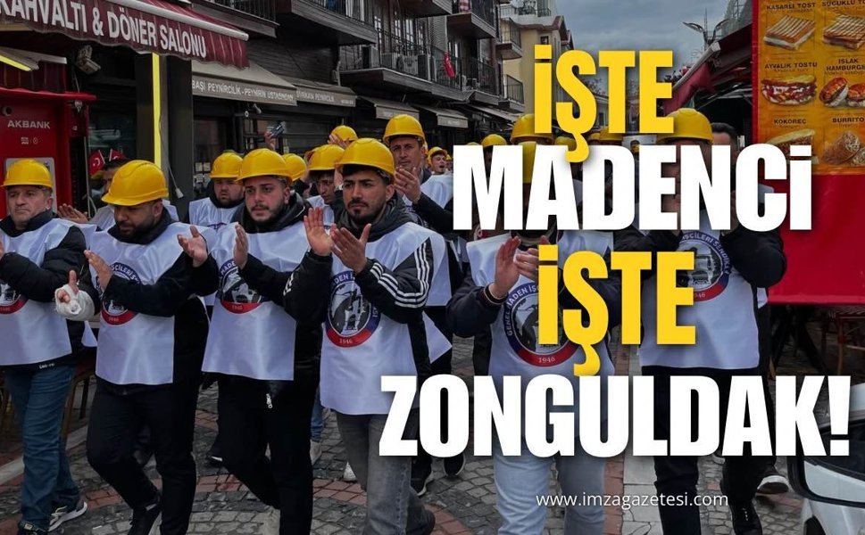 EDİRNE CADDELERİ 'İŞTE MADENCİ İŞTE ZONGULDAK' SLOGANLARIYLA İNLEDİ