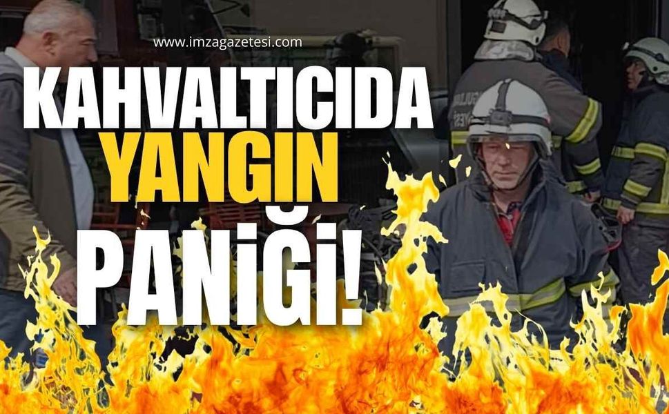 Zonguldak’taki Kahvaltıcıda Yangın Paniği!