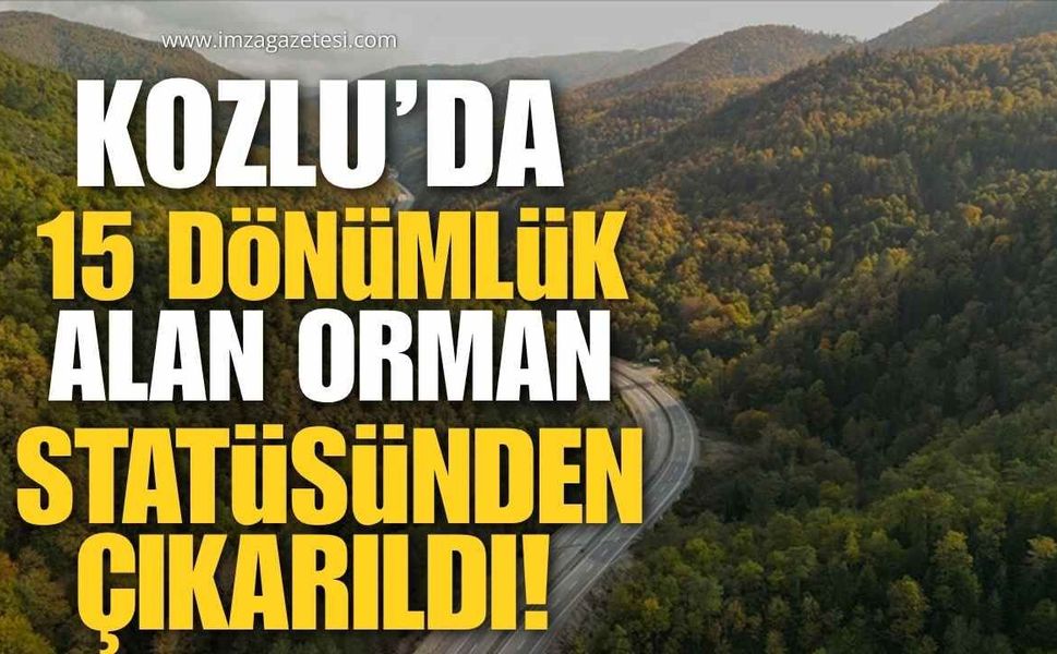 Kozlu'da 15 Dönümlük Orman Alanı Statüden Çıkarıldı!