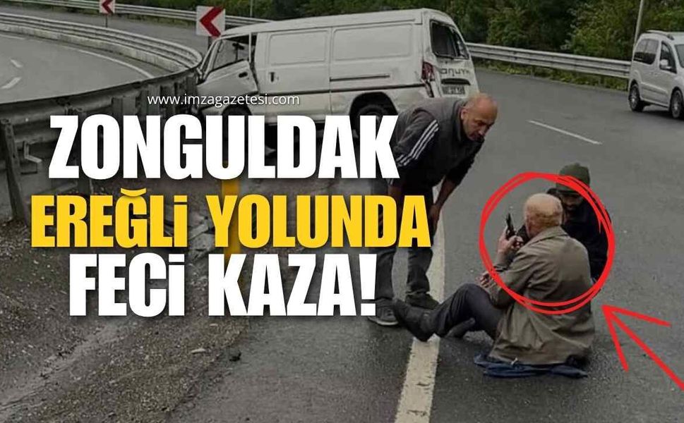 Zonguldak-Ereğli Yolunda Kaza! Sürücü Aradan Fırladı!