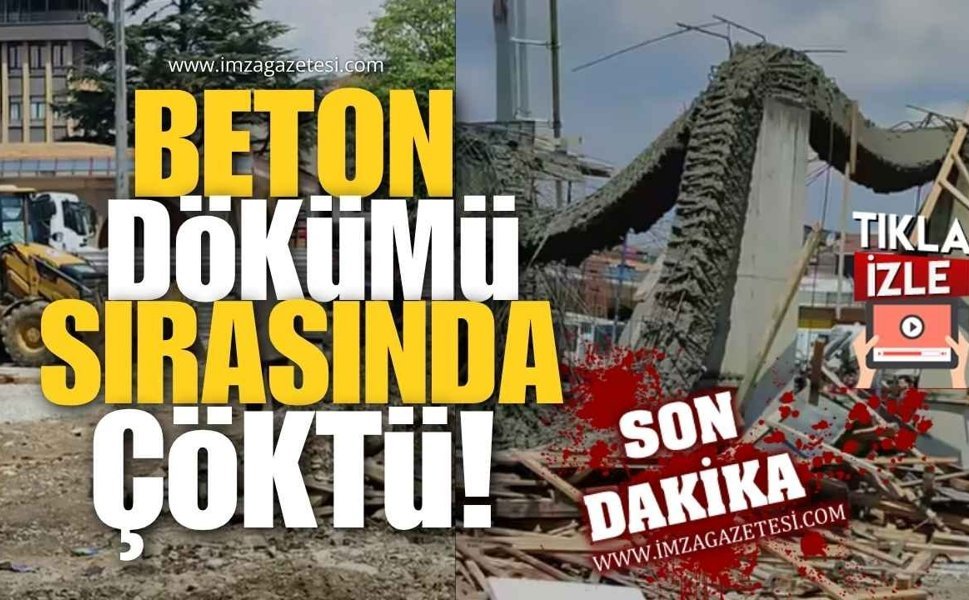 Beton Dökümü Sırasında Çöktü! Düzce Belediyesi’nin Dev Projesinde Korkutan Kaza!