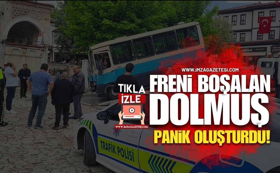 Freni Boşalan Dolmuş Tarihi Hamama Çarptı!