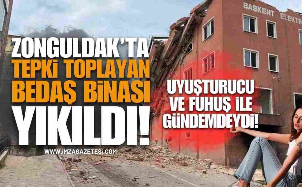 Zonguldak Acılık’ta Suç Yuvasına Dönen Metruk Bina Yıkıldı!