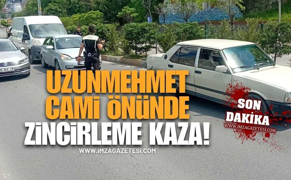 Uzun Mehmet Camii Önünde Zincirleme Kaza! Trafik Kilitlendi!