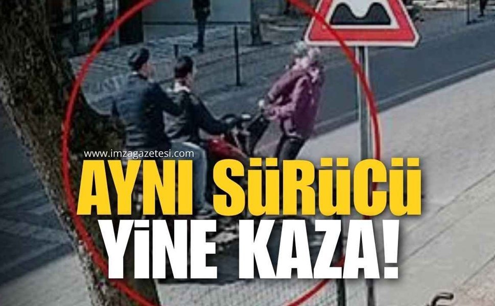 Motosiklet Sürücüsünden İkinci Kaza!