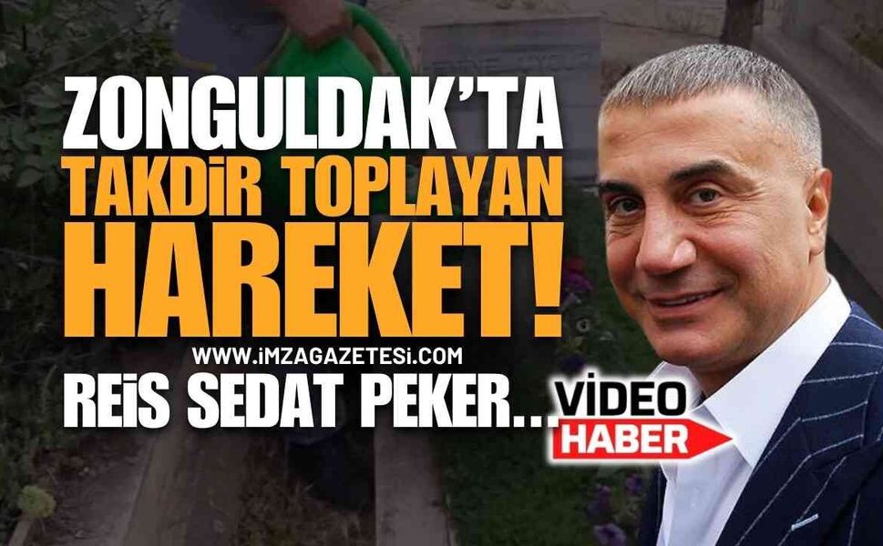 Zonguldak'ta Sedat Peker Hayrına Dikkat Çeken Hareket: Mezarlığı Tek Başına Temizledi!