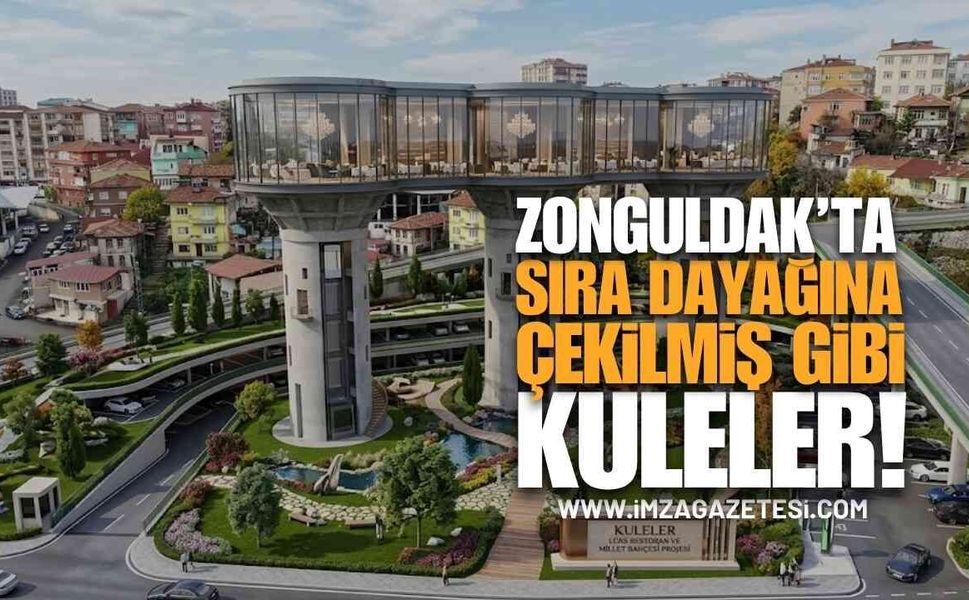 Zonguldak'ta Sıra Dayağına Çekilmiş Gibi Bekleyen Kuleler