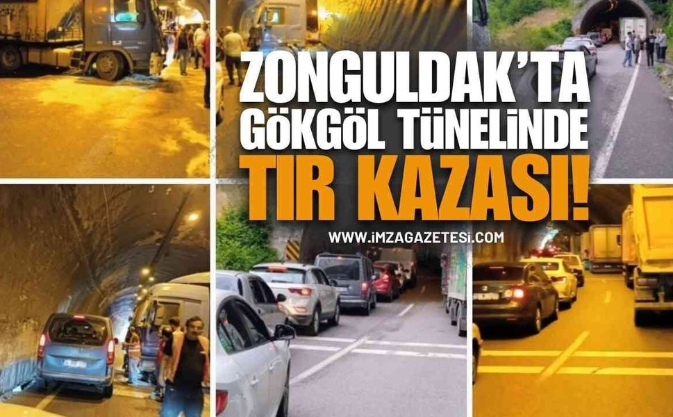 Gökgöl Mağarası Tünelinde Görünmez Kaza: Tır Duvara Çarptı, Zonguldak Trafiği Kilitlendi!
