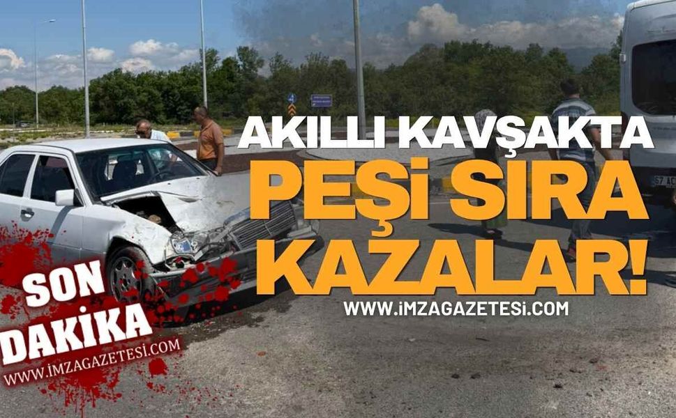 Akıllı Kavşakta Peşi Sıra Kazalar!