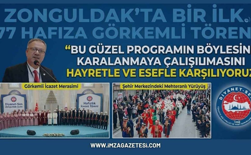 Diyanet-Sen'den Hafızlık İcazet Törenine Yapılan Olumsuz Eleştirilere Sert Tepki!