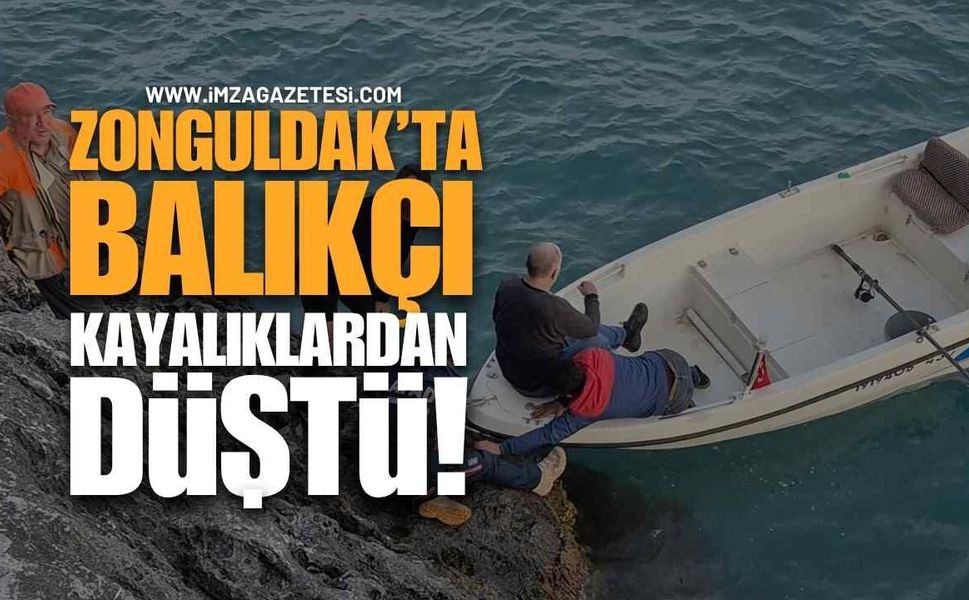 Zonguldak'ta Balıkçı Kayalıklardan Düştü!