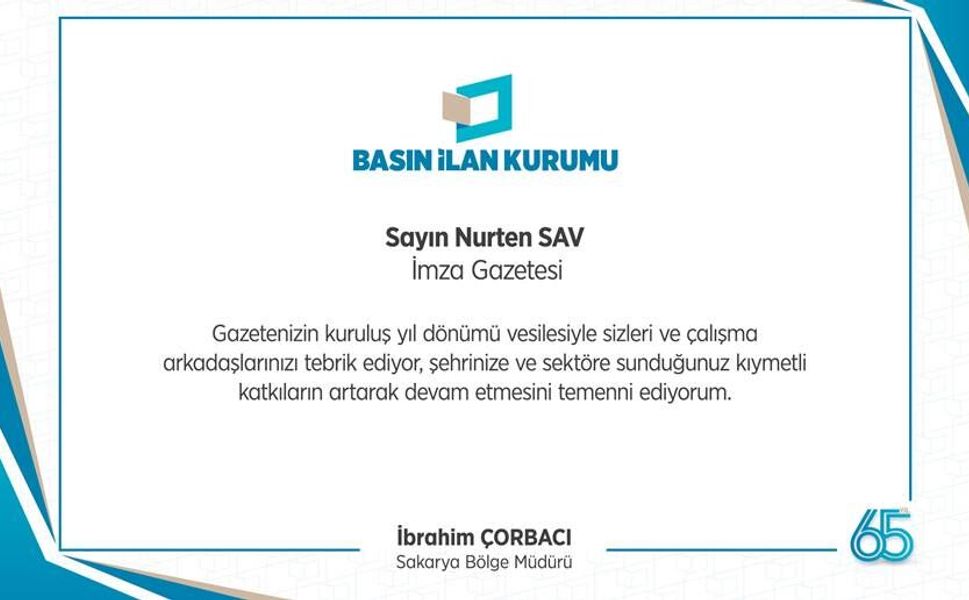 Basın İlan Kurumu'ndan İmza'ya Kutlama