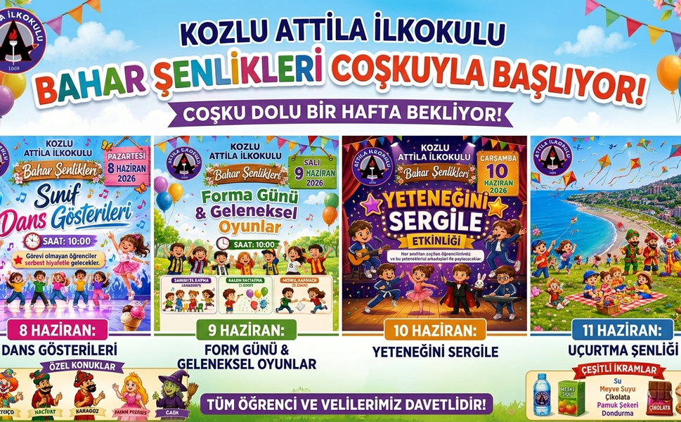 Kozlu Attila İlkokulu’nda Bahar Şenlikleri Başlıyor!