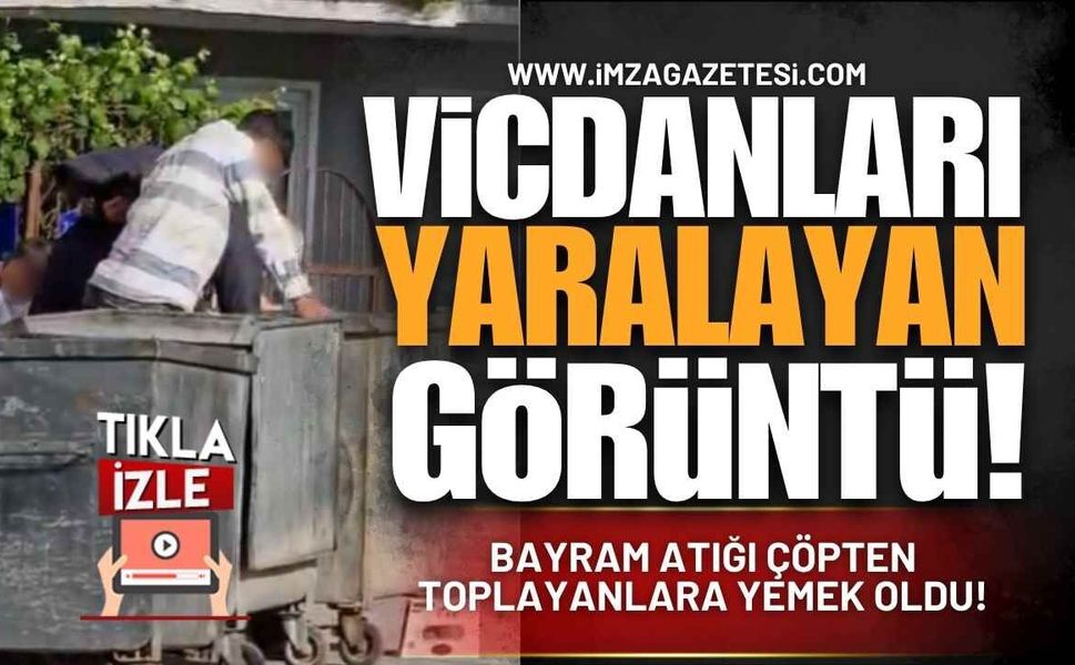 Vicdanları Yaralayan Görüntü! Bayram Atığı Çöpten Toplayanlara Yemek oldu!