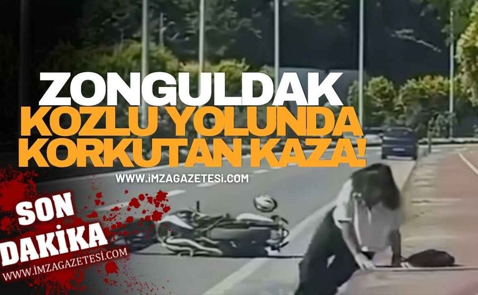 Zonguldak-Kozlu Yolunda Korkutan Kaza!