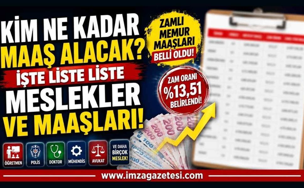 Kim Ne Kadar Maaş Alacak? İşte Liste Liste Meslekler ve Maaşları!