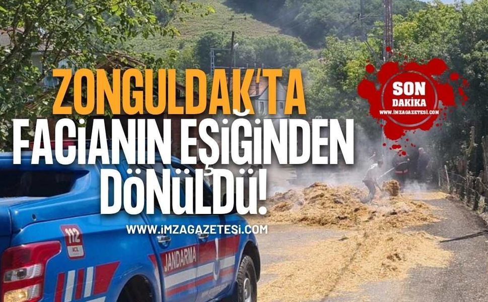Zonguldak’ta Saman Yüklü Tırda Facianın Eşiğinden Dönüldü!
