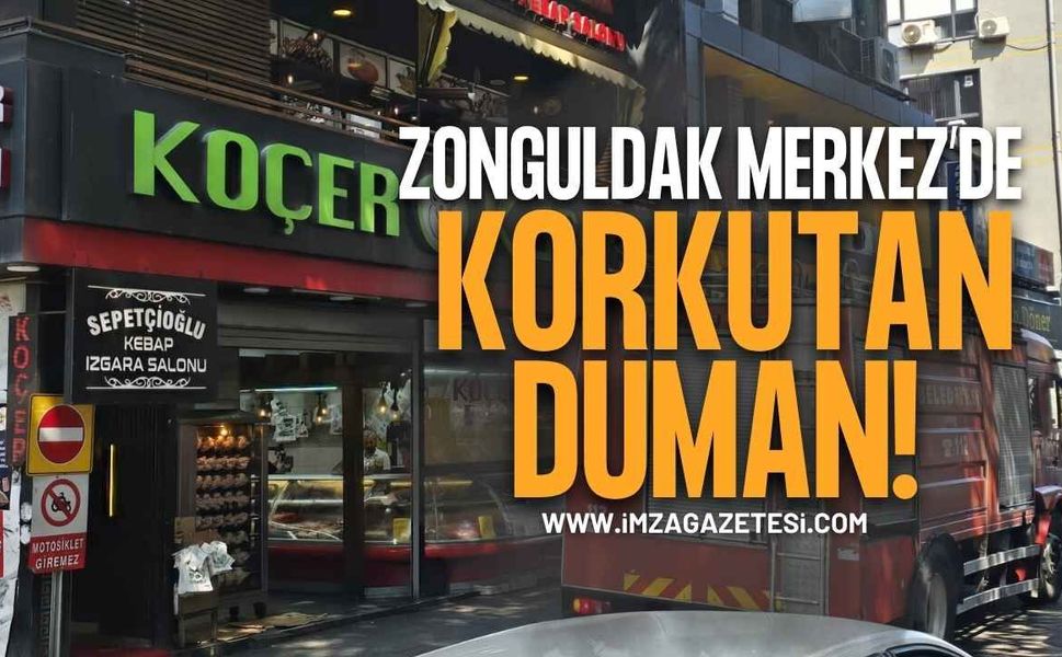 Zonguldak Merkezde Korkutan Duman! İtfaiye Ekipleri Harekete Geçti