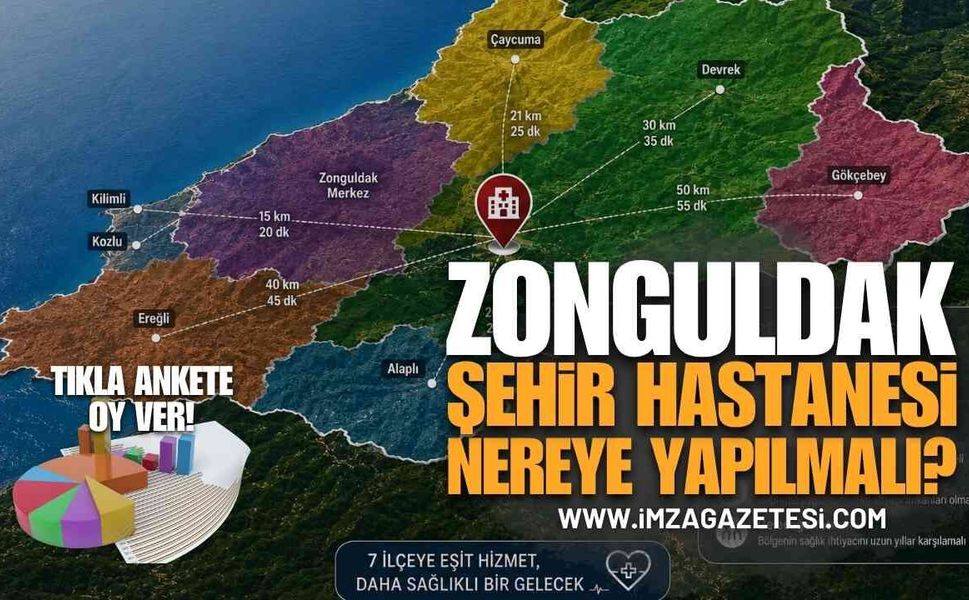 Zonguldak Şehir Hastanesi Nereye Yapılmalı? (Alaplı, Çaycuma, Devrek, Ereğli, Gökçebey, Kilimli, Kozlu)