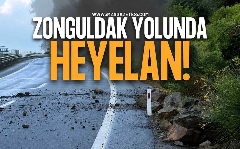 Zonguldak Yolunda Korkutan Heyelan! Tonlarca Toprak Yola İndi, Ulaşım Aksadı