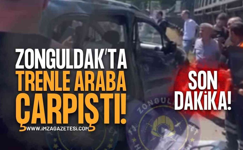 Zonguldak'ta Trenle Otomobil Çarpıştı: Araç Hurdaya Döndü!