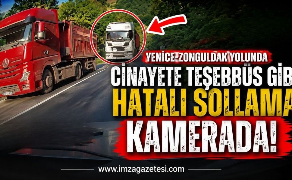 Yenice-Zonguldak Yolunda C*nayete Teşebbüs Gibi Hatalı Sollama Kamerada!