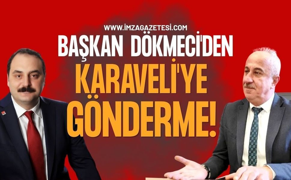Başkan Altuğ Dökmeci'den Asfalt Dökerken Necdet Karaveli'ye Gönderme!