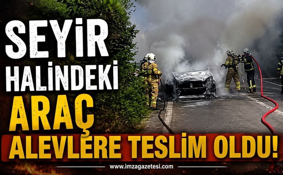 Seyir Halindeki Araç Alevlere Teslim Oldu!