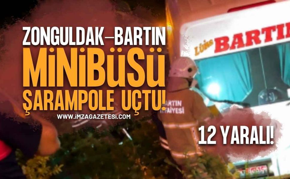 Bartın-Çaycuma Yolunda Feci Kaza: Yolcu Minibüsü Şarampole Uçtu!