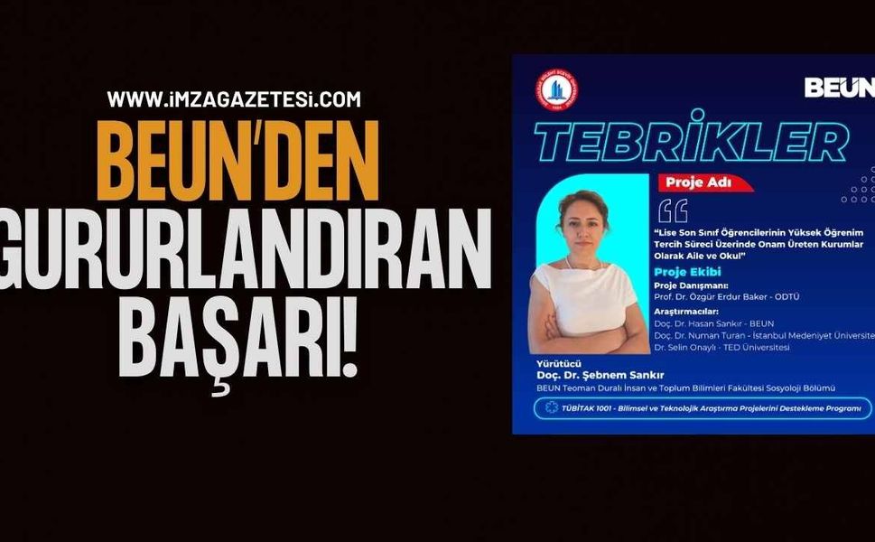 BEUN'da Gururlandıran Başarı! TÜBİTAK'tan Sosyoloji Projesine Onay