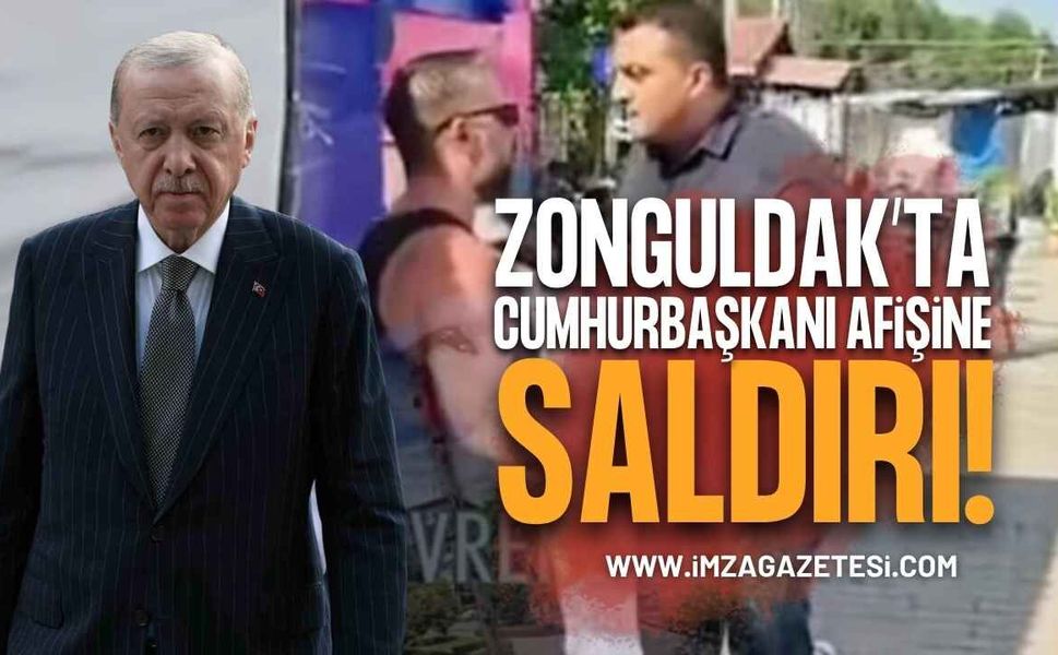 Devrek’te Cumhurbaşkanı Erdoğan’ın Afişine Çirkin Saldırı: Polis Müdahale Etti