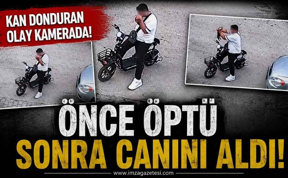Kan Donduran Olay Kamerada! Önce Öptü Sonra Canını Aldı!