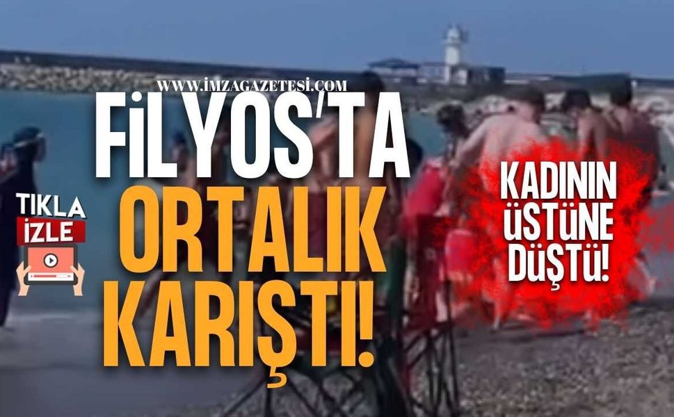 Filyos'ta Ortalık Karıştı! Kadının Üstüne Düştü!