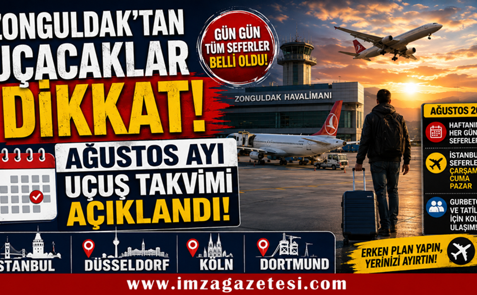Zonguldak'tan Uçacaklar Dikkat! Uçuş Takvimi Belli Oldu!