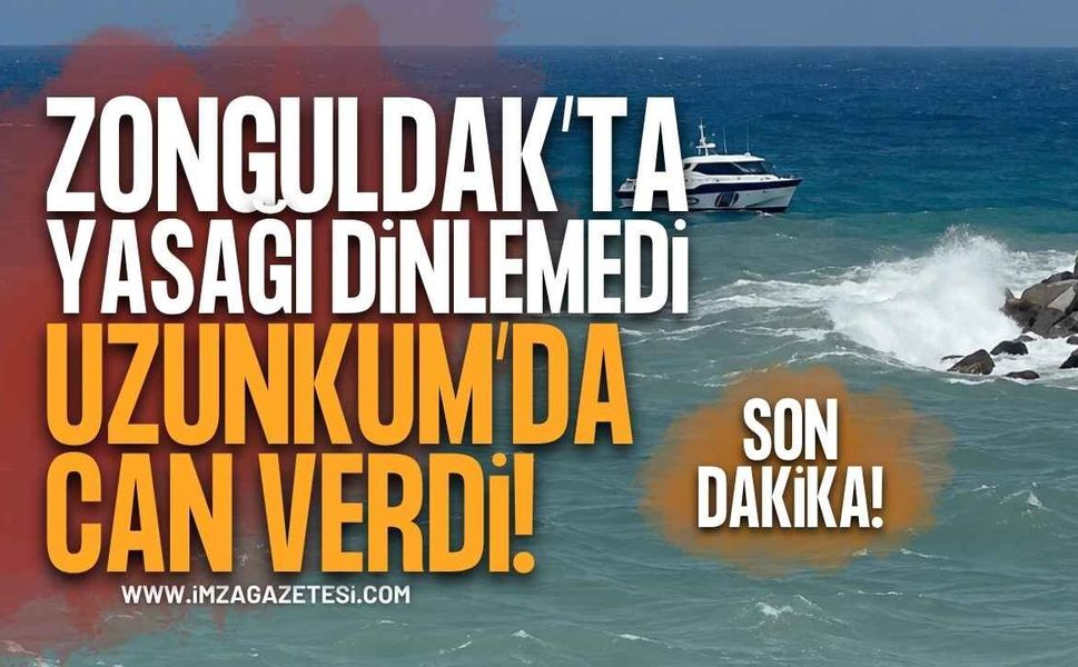 Zonguldak Uzunkum Plajı'nda Deniz Yasağını Dinlemeyen Vatandaş Hayatını Kaybetti