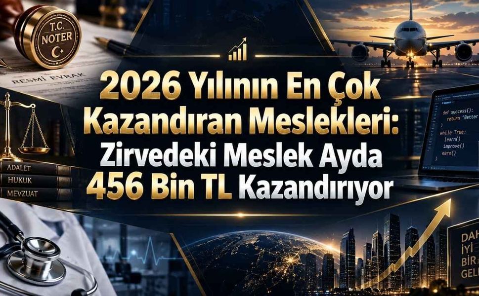 2026 Yılının En Çok Kazandıran Meslekleri: Zirvedeki Meslek Ayda 456 Bin TL Kazandırıyor
