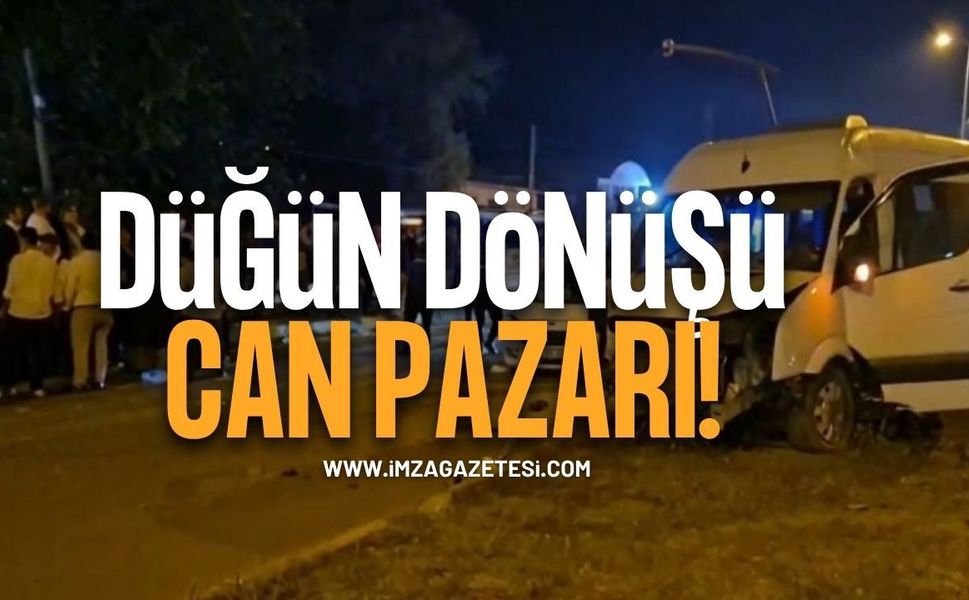 Düğünden Dönen Minibüs Kaza Yaptı! 21 Yaralı!
