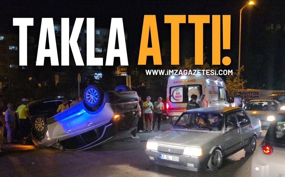 Zonguldak'ın İlçesinde Takla Attı!