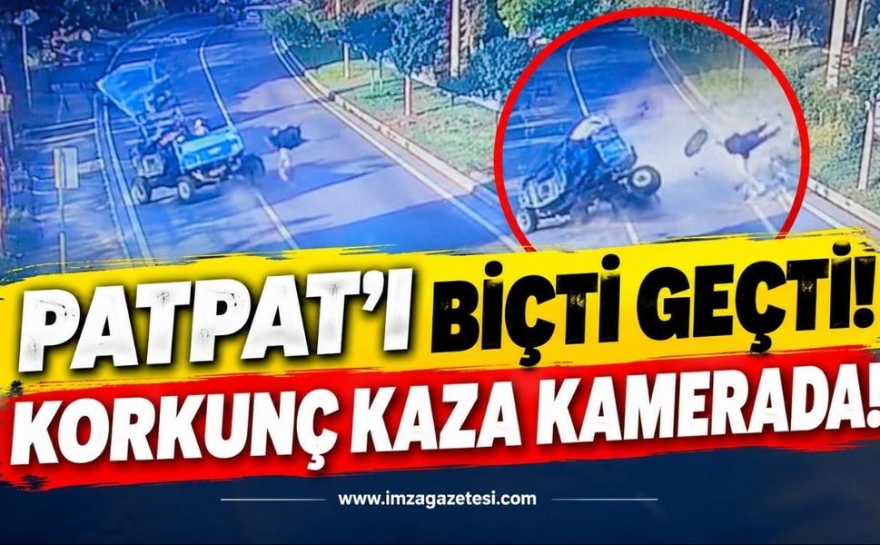 Patpatı Biçti Geçti! Korkunç Kaza Kamerada!
