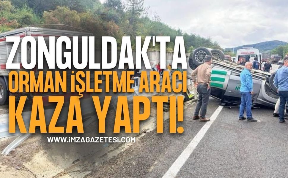 Zonguldak'ta Orman İşletme Aracı Kaza Yaptı