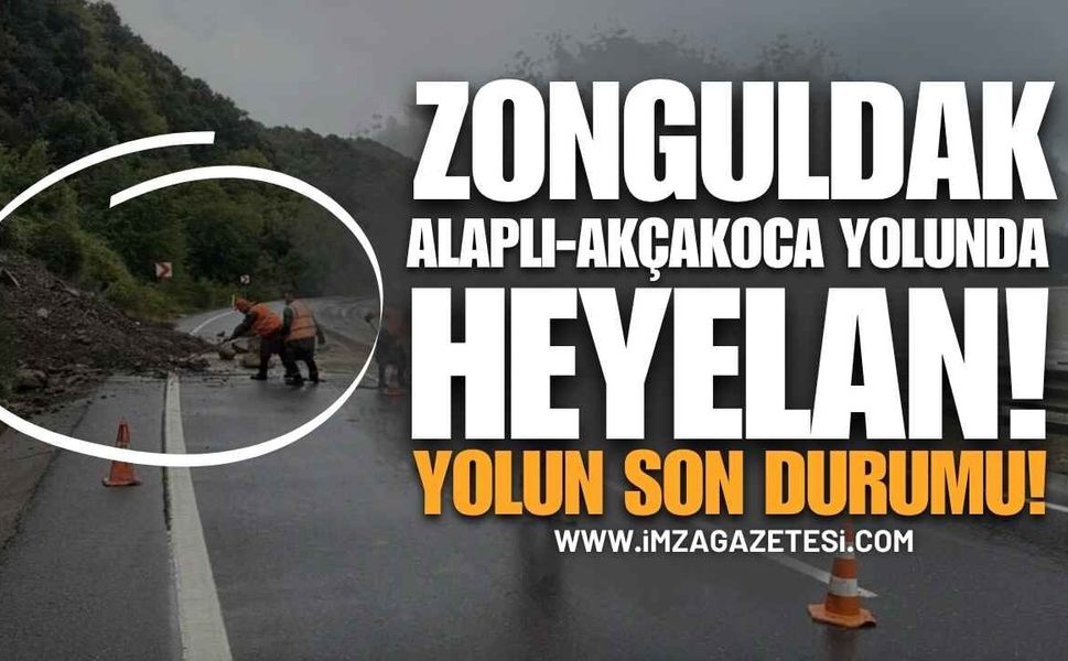 Zonguldak Alaplı-Akçakoca Karayolunda Heyelan