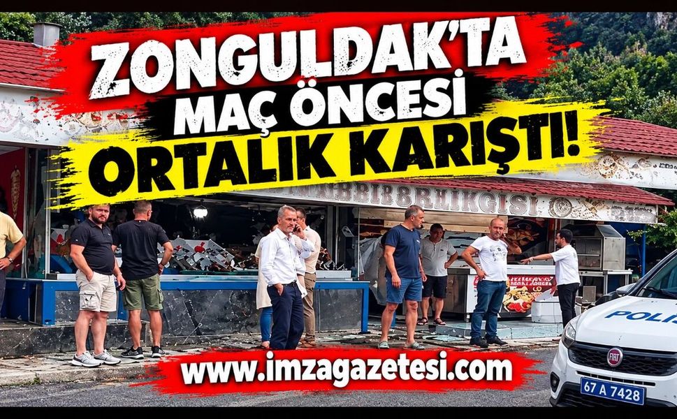 Zonguldak’ta Maç Öncesi Ortalık Karıştı! Karabük Taraftarları Esnafa Saldırdı