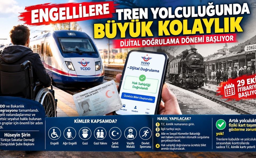 Engellilere Tren Yolculuğunda Büyük Kolaylık