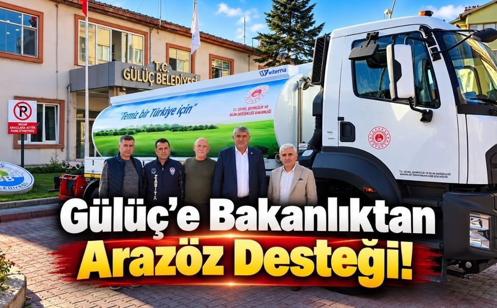Zonguldak Ereğli Gülüç'e Bakanlıktan Arazöz Desteği