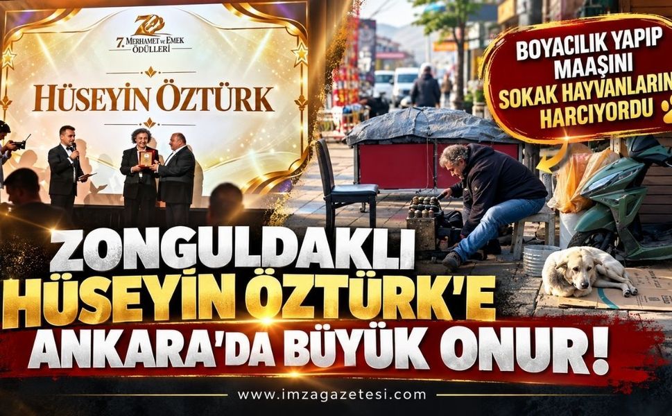 Zonguldaklı Hüseyin Öztürk'e Ankara'da Büyük Onur: Boyacılık Yapıp Maaşını Sokak Hayvanlarına Harcıyordu