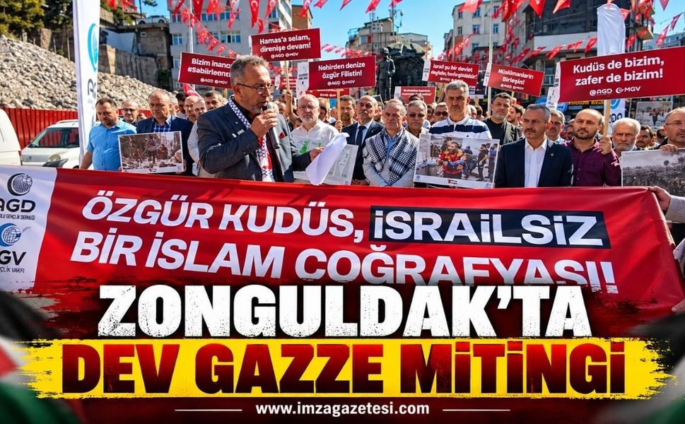 Zonguldak'ta Dev Gazze Mitingi