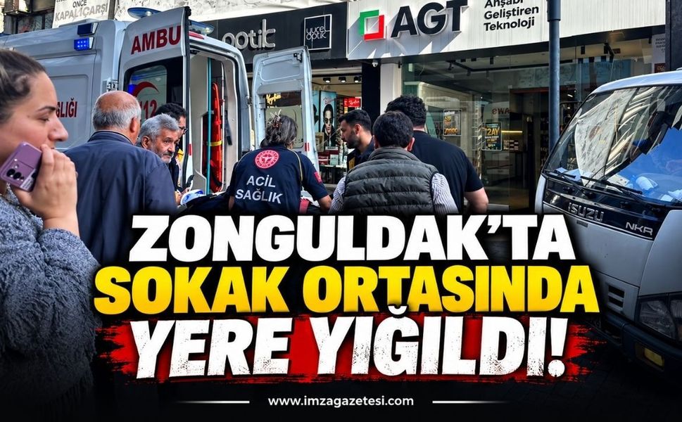 Zonguldak’ta Sokak Ortasında Yere Yığıldı