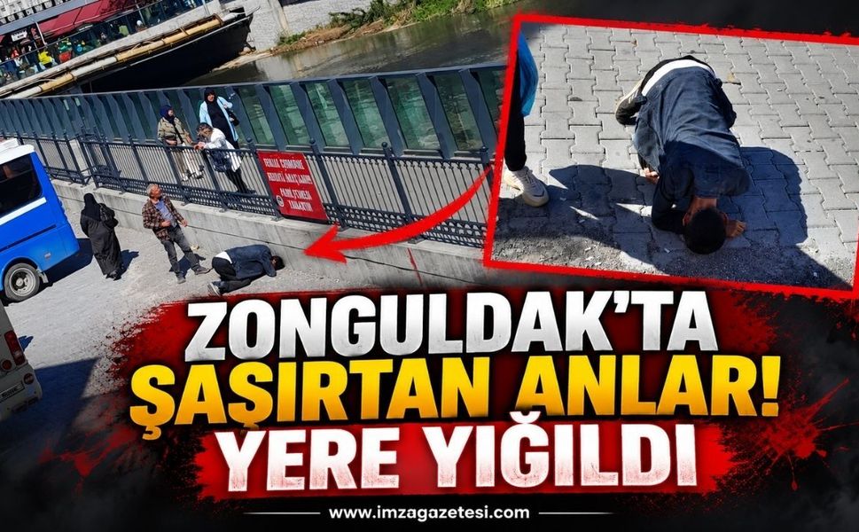 Zonguldak'ta Şaşırtan Anlar: Yere Yığıldı