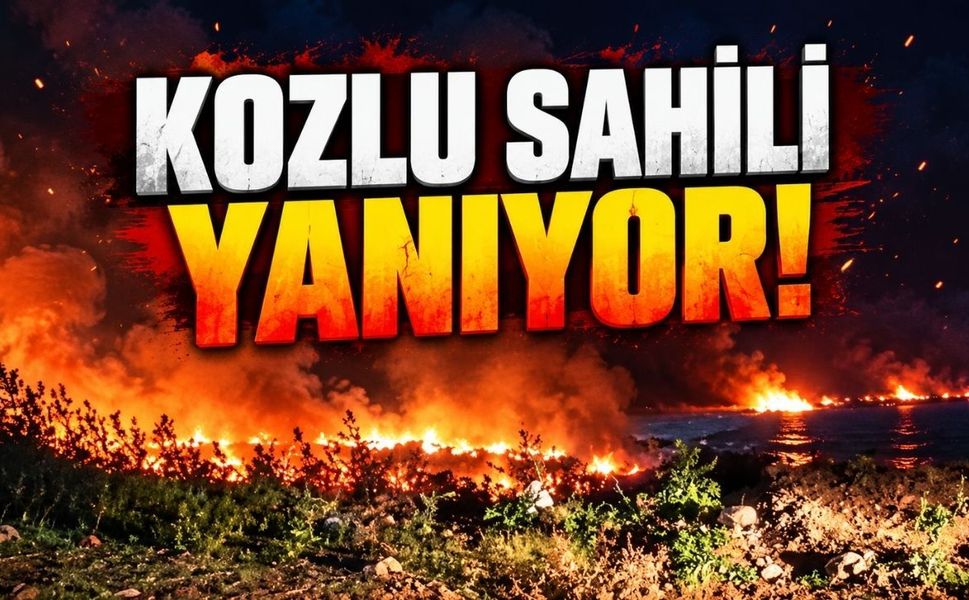 Zonguldak Kozlu Sahilinde Yangın Paniği! İtfaiye Ekipleri Seferber Oldu