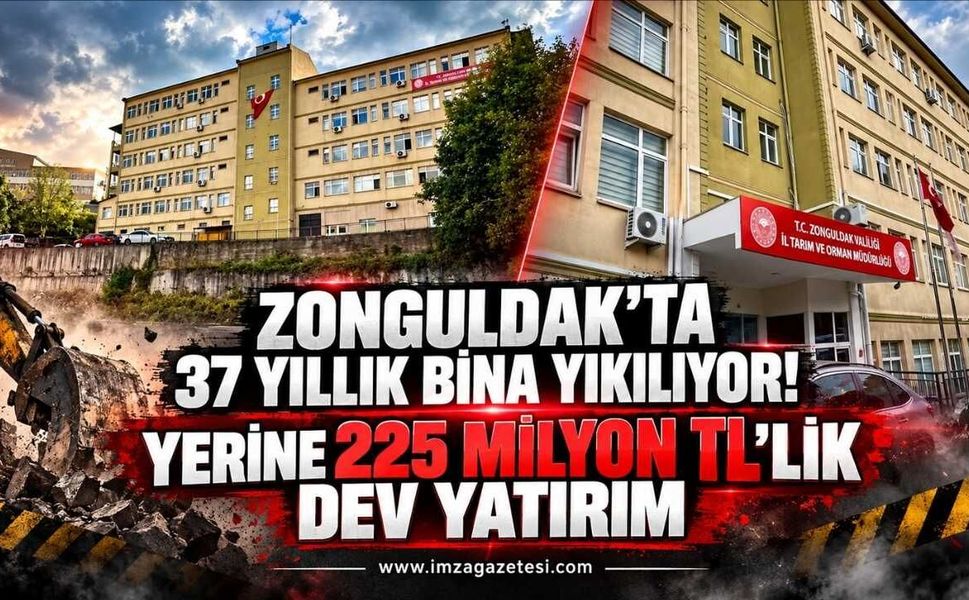 Zonguldak’ta 37 Yıllık Bina Yıkılıyor.Yerine 225 Milyon TL’lik Dev Yatırım